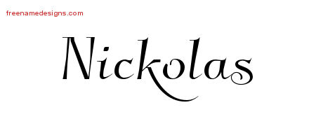 Elegant Name Tattoo Designs Nickolas Download Free