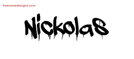 Graffiti Name Tattoo Designs Nickolas Free