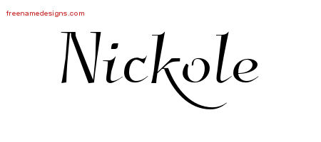 Elegant Name Tattoo Designs Nickole Free Graphic
