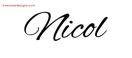 Cursive Name Tattoo Designs Nicol Download Free