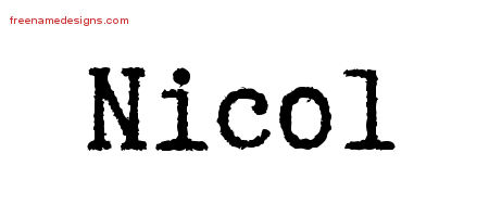 Typewriter Name Tattoo Designs Nicol Free Download