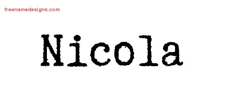 Typewriter Name Tattoo Designs Nicola Free Download