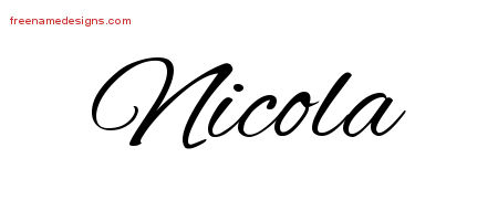 Cursive Name Tattoo Designs Nicola Download Free