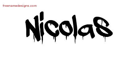 Graffiti Name Tattoo Designs Nicolas Free
