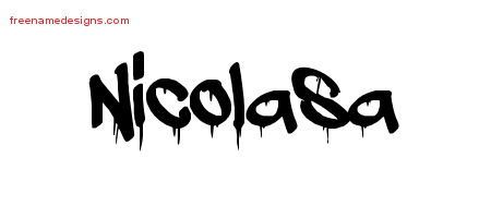 Graffiti Name Tattoo Designs Nicolasa Free Lettering