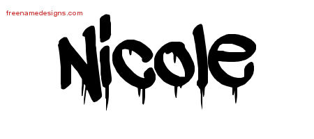 Graffiti Name Tattoo Designs Nicole Free Lettering