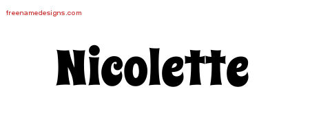 Groovy Name Tattoo Designs Nicolette Free Lettering