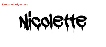 Graffiti Name Tattoo Designs Nicolette Free Lettering
