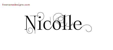 Decorated Name Tattoo Designs Nicolle Free