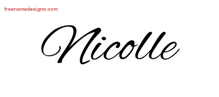 Cursive Name Tattoo Designs Nicolle Download Free