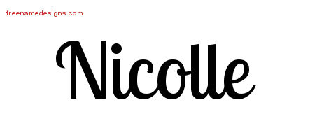 Handwritten Name Tattoo Designs Nicolle Free Download