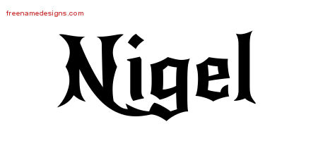 Gothic Name Tattoo Designs Nigel Download Free