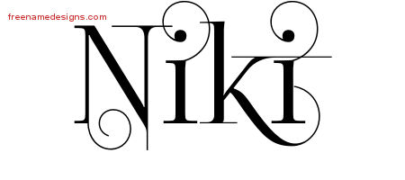 Decorated Name Tattoo Designs Niki Free