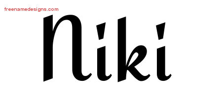 Calligraphic Stylish Name Tattoo Designs Niki Download Free