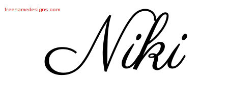 Classic Name Tattoo Designs Niki Graphic Download