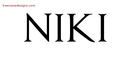 Regal Victorian Name Tattoo Designs Niki Graphic Download