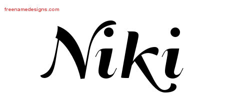 Art Deco Name Tattoo Designs Niki Printable
