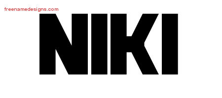 Titling Name Tattoo Designs Niki Free Printout