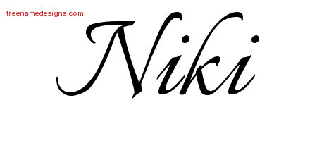 Calligraphic Name Tattoo Designs Niki Download Free