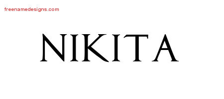 Regal Victorian Name Tattoo Designs Nikita Graphic Download
