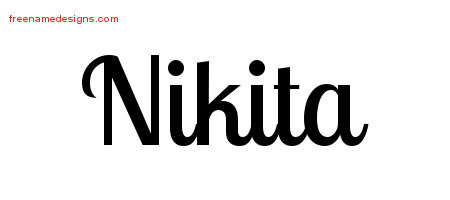 Handwritten Name Tattoo Designs Nikita Free Download