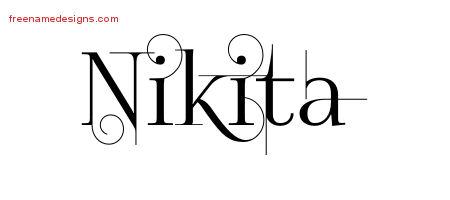 Decorated Name Tattoo Designs Nikita Free