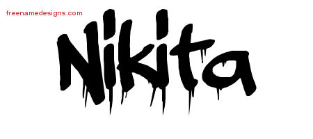 Graffiti Name Tattoo Designs Nikita Free Lettering