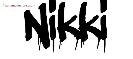 Graffiti Name Tattoo Designs Nikki Free Lettering