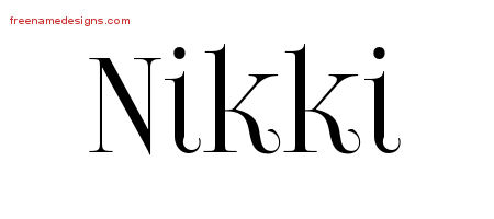 Vintage Name Tattoo Designs Nikki Free Download
