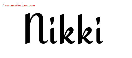 Calligraphic Stylish Name Tattoo Designs Nikki Download Free