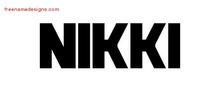 Titling Name Tattoo Designs Nikki Free Printout