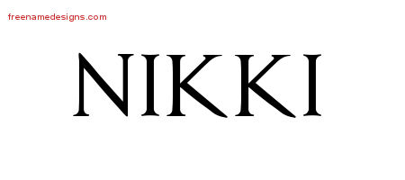 Regal Victorian Name Tattoo Designs Nikki Graphic Download