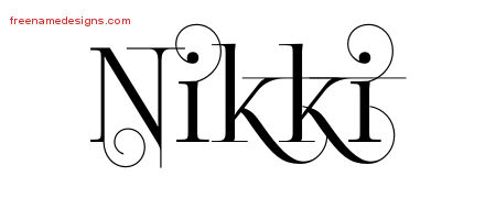 Decorated Name Tattoo Designs Nikki Free