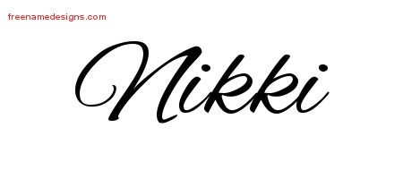 Cursive Name Tattoo Designs Nikki Download Free