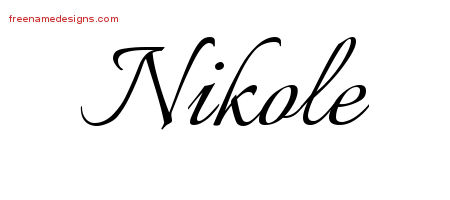 Calligraphic Name Tattoo Designs Nikole Download Free