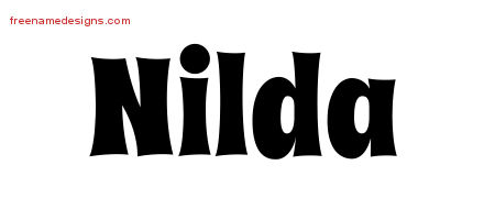 Groovy Name Tattoo Designs Nilda Free Lettering
