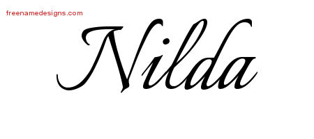 Calligraphic Name Tattoo Designs Nilda Download Free