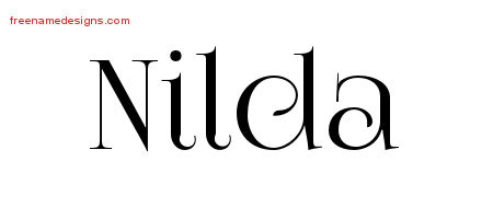 Vintage Name Tattoo Designs Nilda Free Download