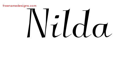 Elegant Name Tattoo Designs Nilda Free Graphic