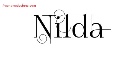 Decorated Name Tattoo Designs Nilda Free