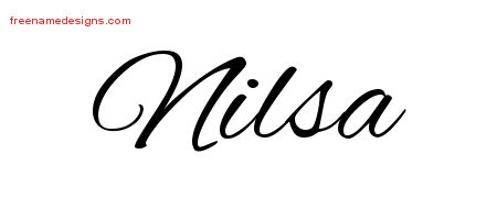 Cursive Name Tattoo Designs Nilsa Download Free