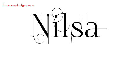 Decorated Name Tattoo Designs Nilsa Free