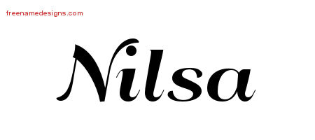 Art Deco Name Tattoo Designs Nilsa Printable