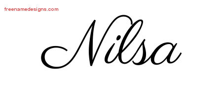 Classic Name Tattoo Designs Nilsa Graphic Download