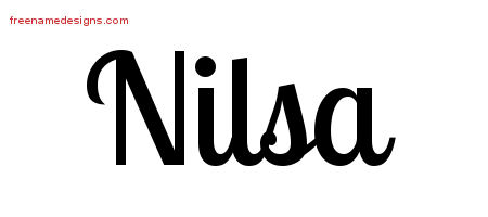 Handwritten Name Tattoo Designs Nilsa Free Download