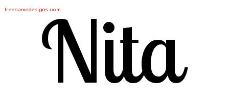 Handwritten Name Tattoo Designs Nita Free Download