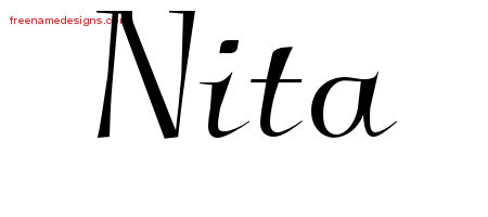 Elegant Name Tattoo Designs Nita Free Graphic