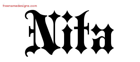Old English Name Tattoo Designs Nita Free