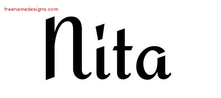 Calligraphic Stylish Name Tattoo Designs Nita Download Free