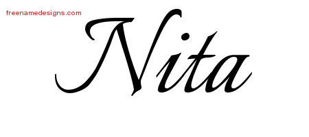 Calligraphic Name Tattoo Designs Nita Download Free
